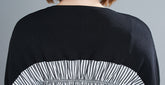 Contrast Stitching Mid-Length Pullover Shirt